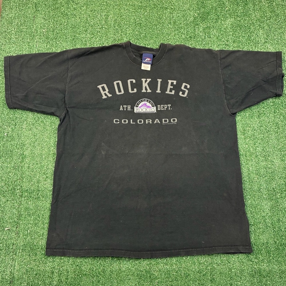 Vintage 90s Pro Player Colorado Rockies‎ MLB Graphic T-shirt